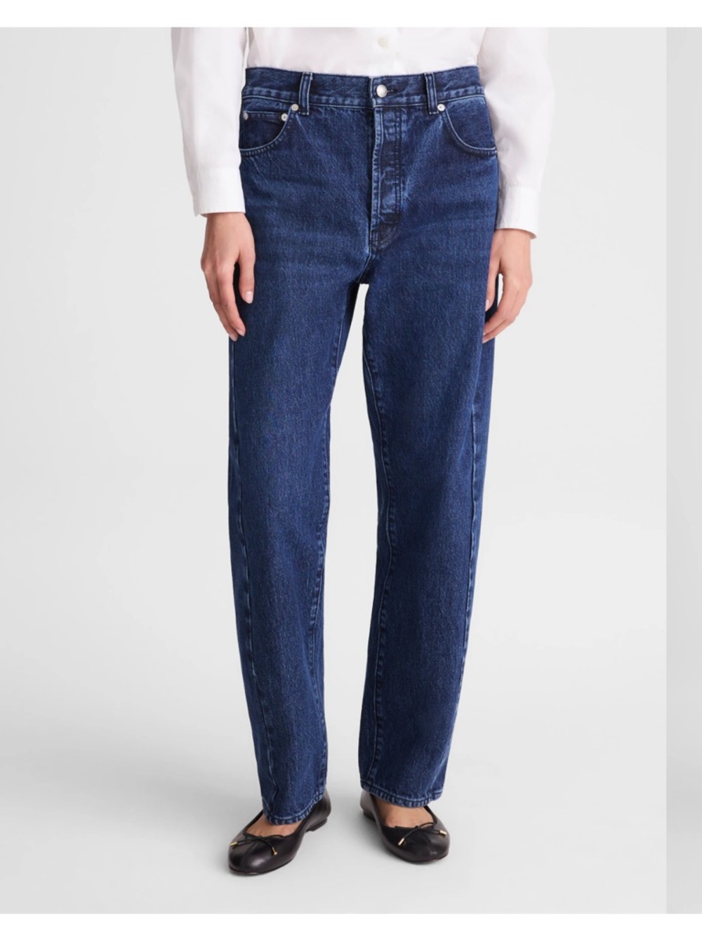 Madewell Pierced Barrel Leg in deep blue